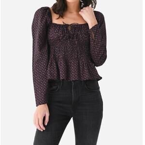 CIAO LUCIA Raphaela Printed Currant Top NWT Size XXS